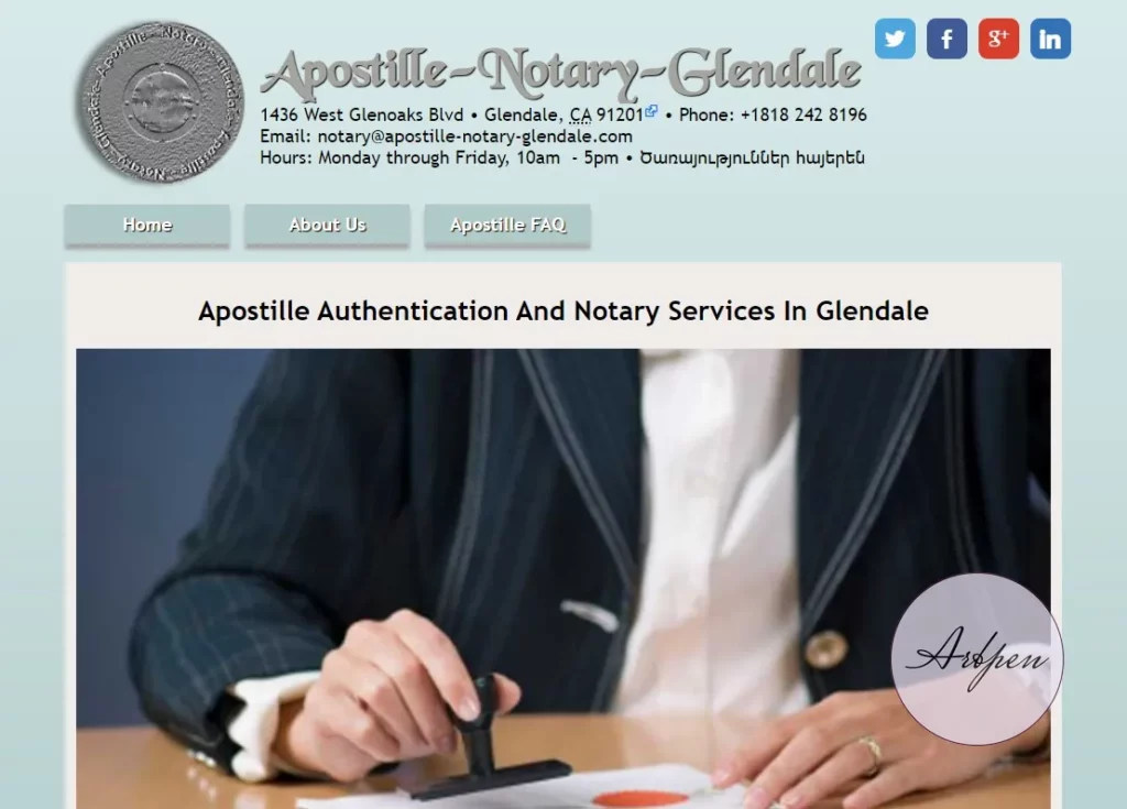 Apostille Notary Glendale